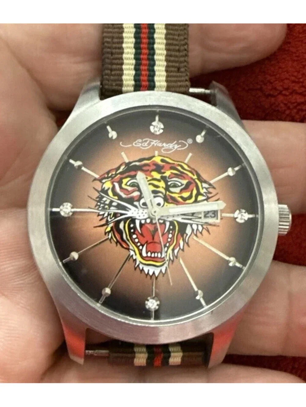 Ed Hardy Men's Tiger Watch GL-TG4517 (Needs Battery)